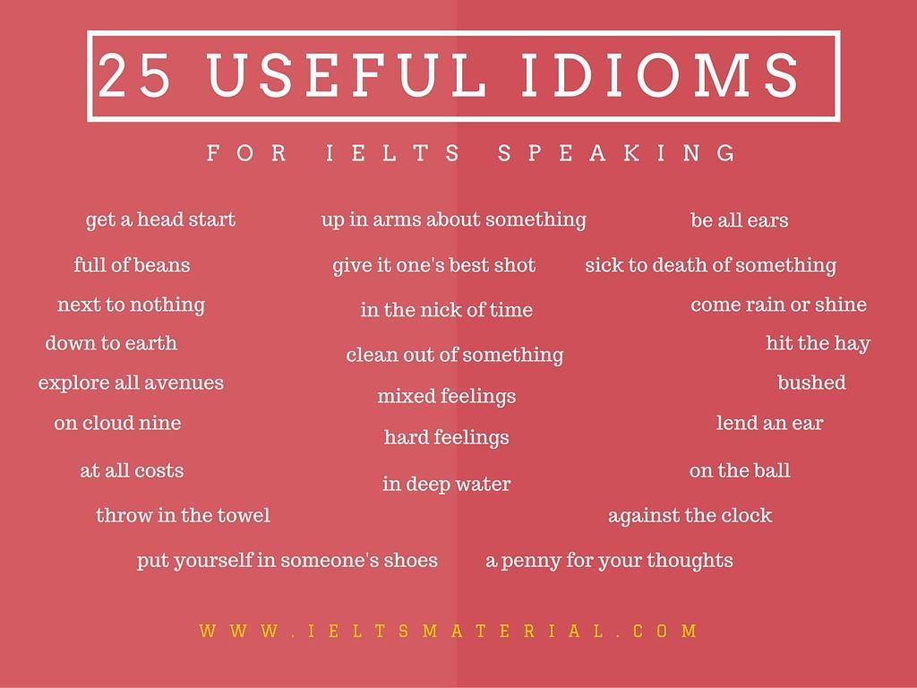 Essay using idioms