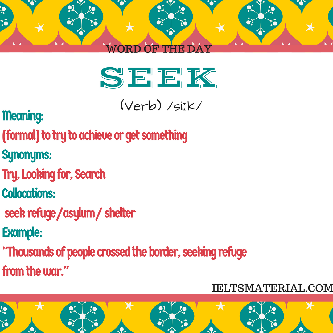 Seek Word Of The Day For IELTS