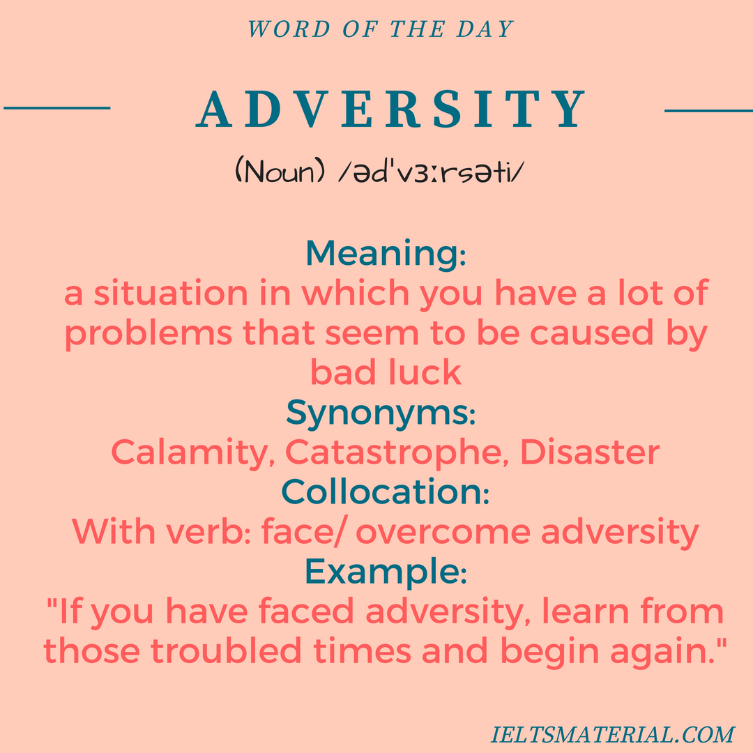 Adversity Example Sentence