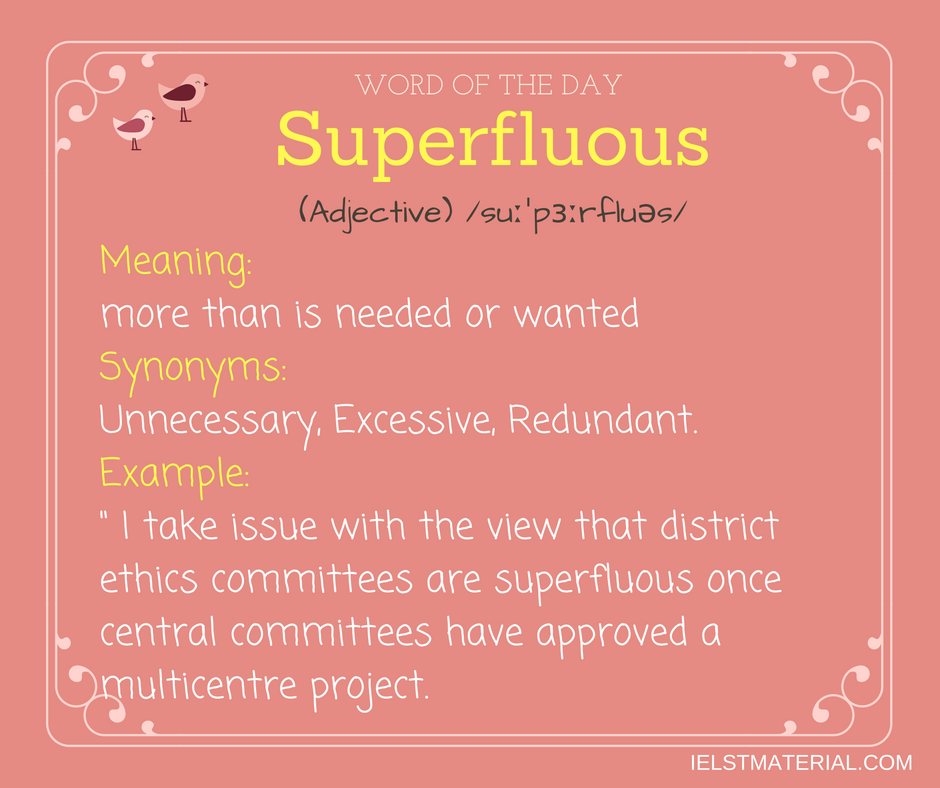 What Is The Best Synonym For Superfluous