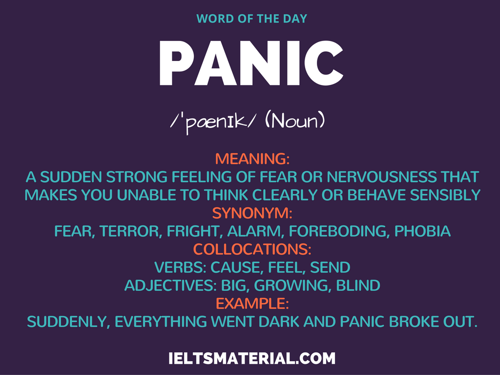 panic-word-of-the-day-for-ielts-speaking-writing