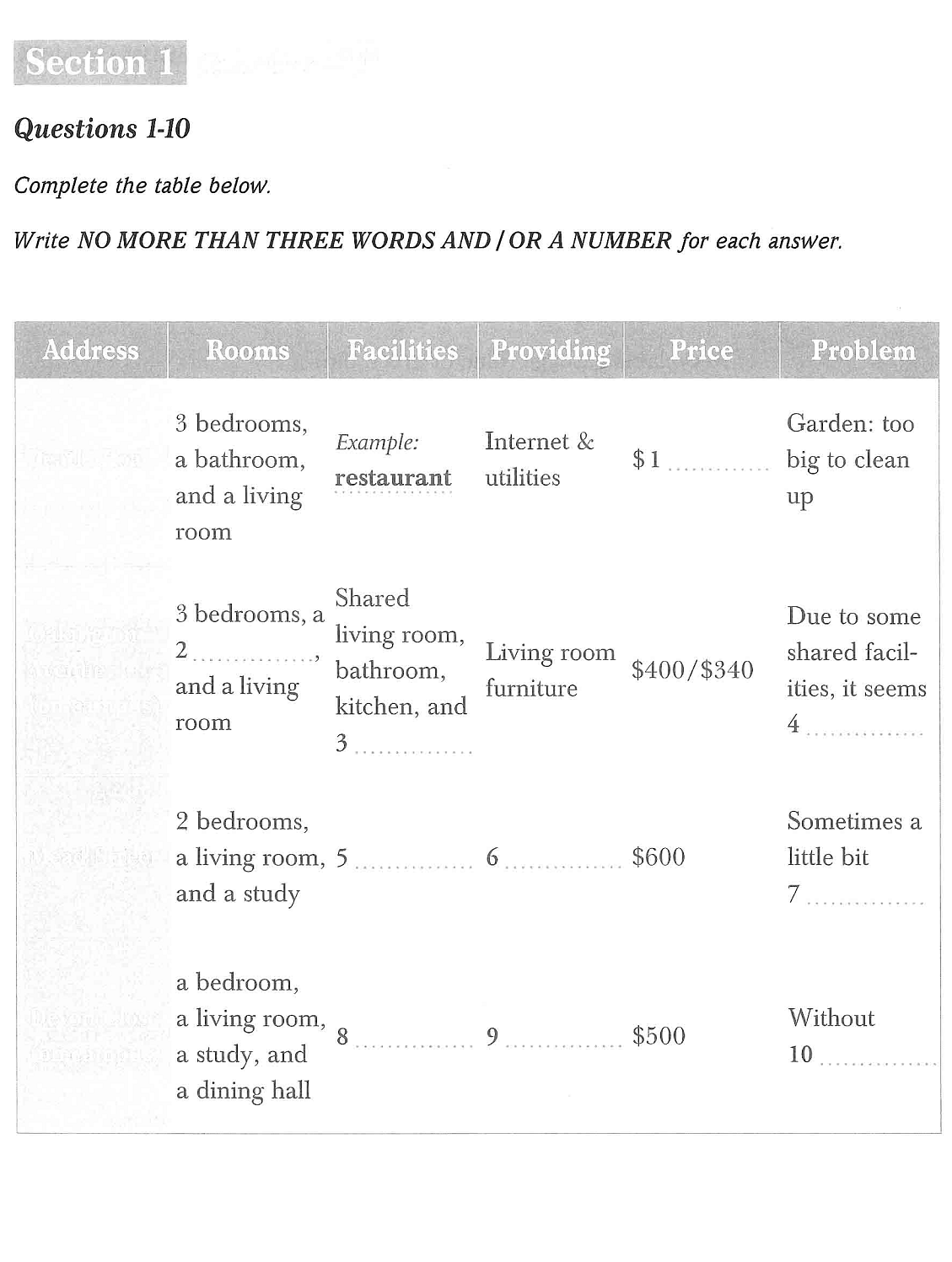 cambridge ielts 6 listening test 1 transcript