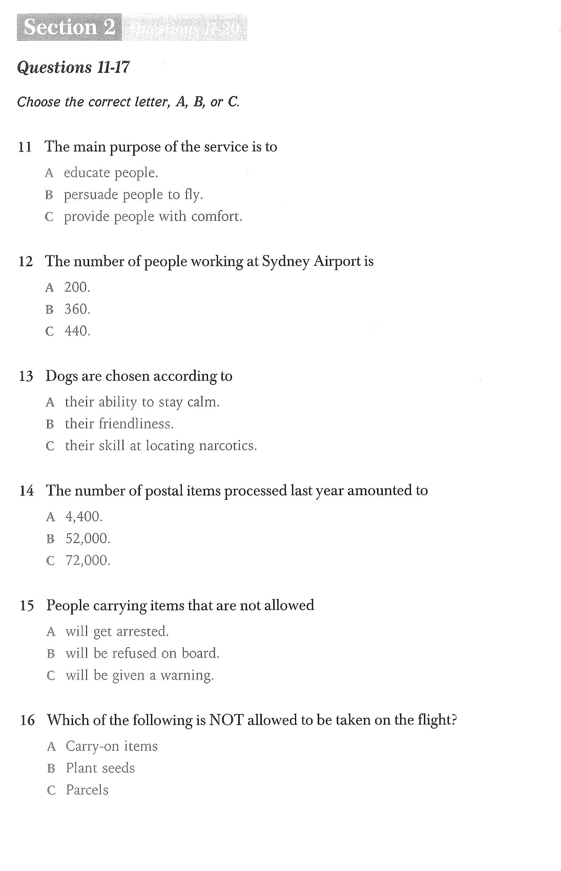 business planning exercise listening answers