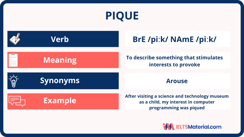 Word of The Day – Pique