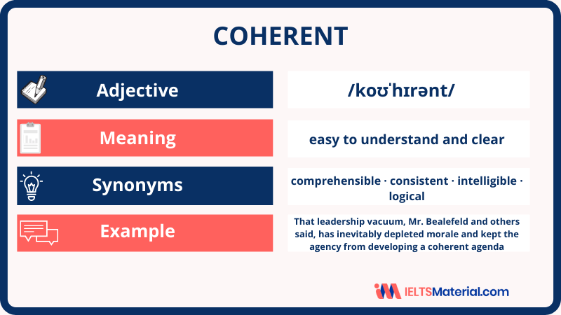 Word of the day - Coherent (for Speaking and Writing Task 2 ...