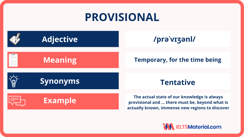 Word of the Day – Provisional