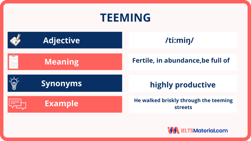 Word of the Day – Teeming