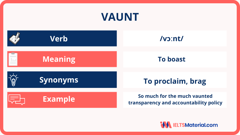 Word of the Day – Vaunt