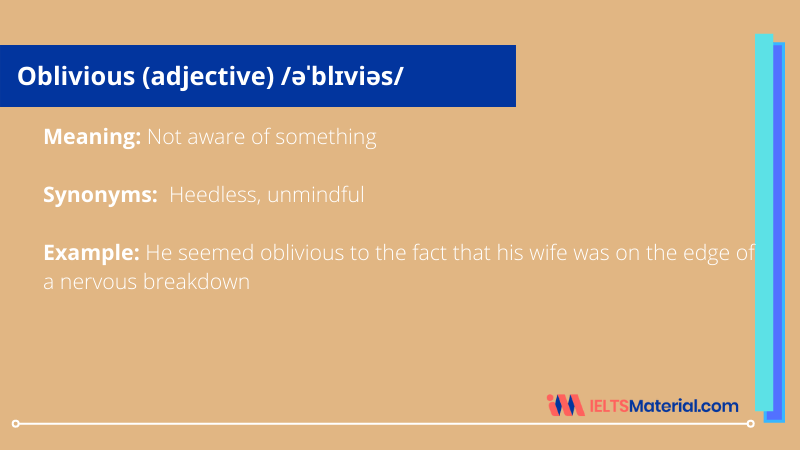 Word of the Day – Oblivious