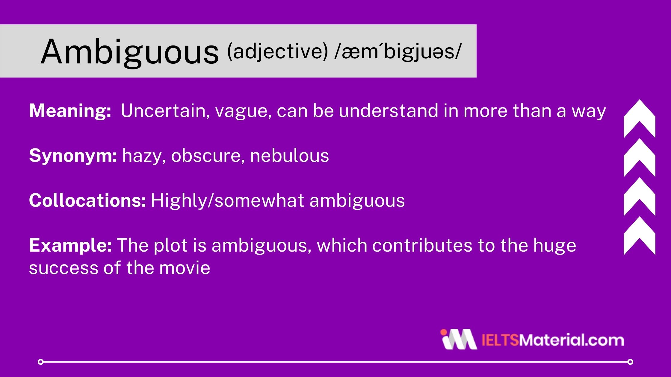 Word Of The Day – Ambiguous