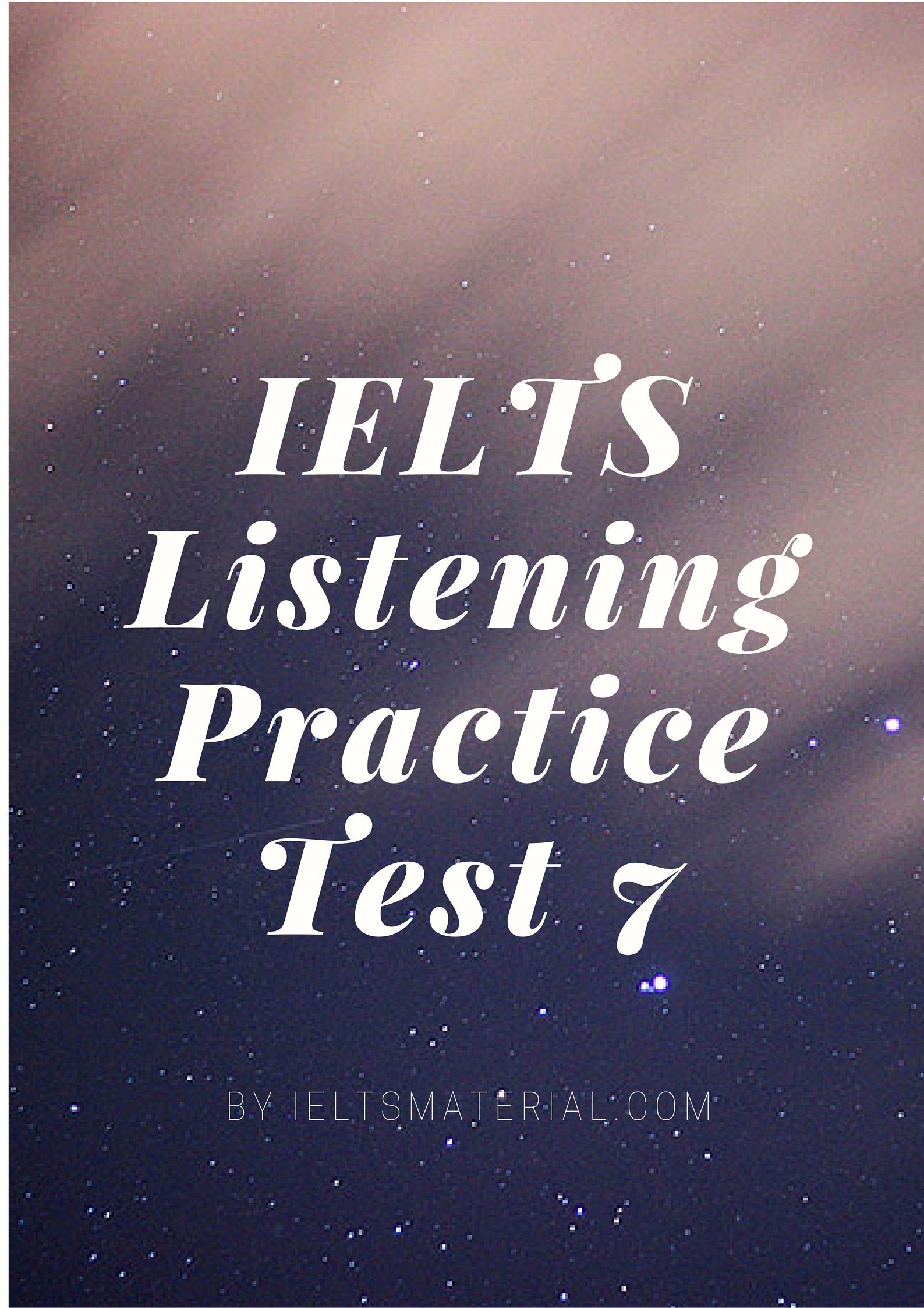 IELTS Listening Practice Test 7