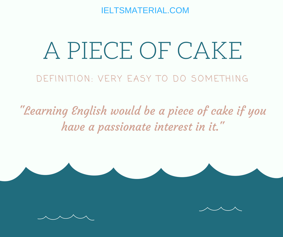 8 example ielts Of  Idiom Speaking of  for Cake A Piece Day IELTS the