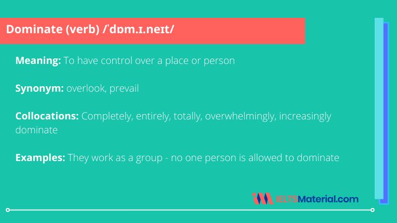 Word of the Day – Dominate