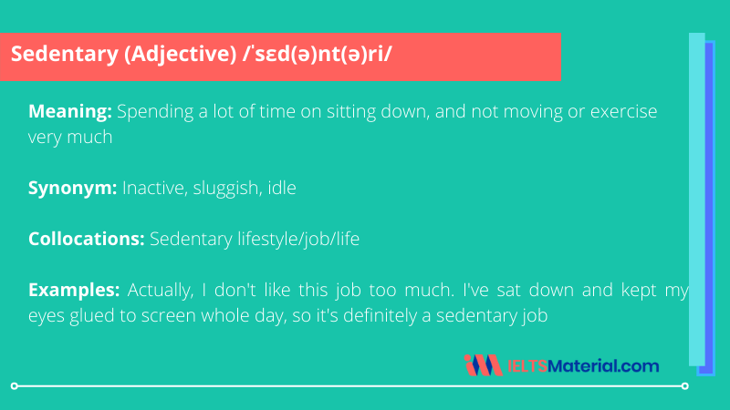 Word of the Day – Sedentary