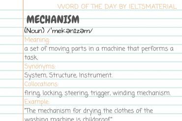 WORD OF THE DAY BY IELTSMATERIAL - mechansim