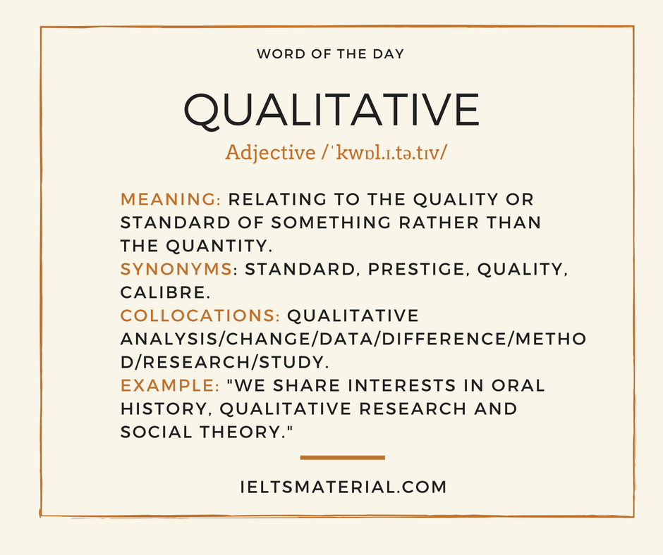 Qualitative – Word Of The Day