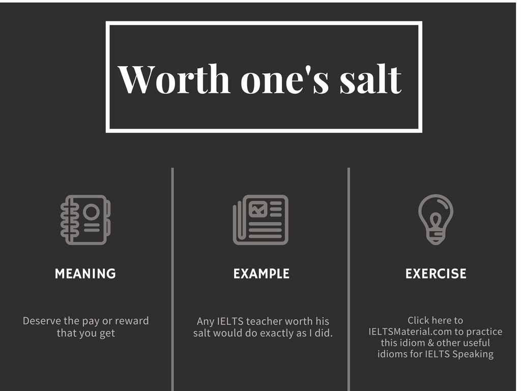 Worth one’s Salt – Idiom of the Day
