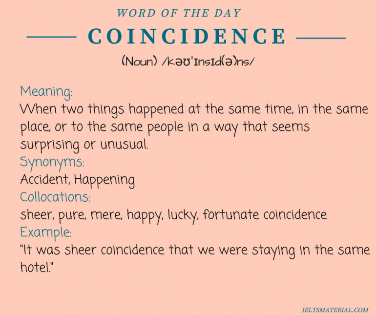 Coincidence перевод