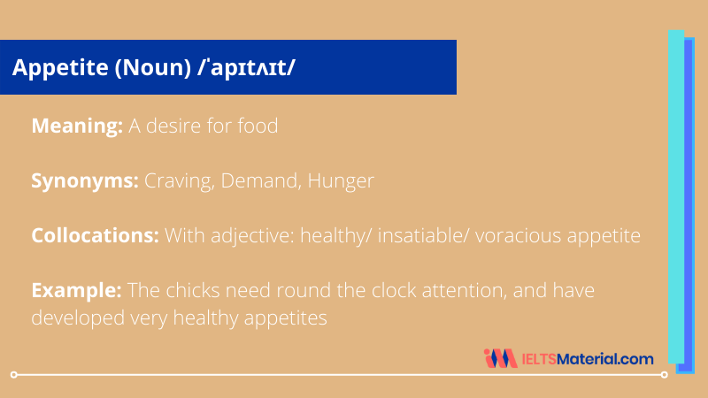 Appetite – Word Of The Day For IELTS