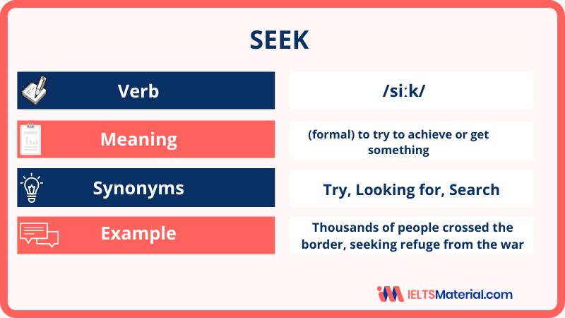 Seek – Word Of The Day For IELTS