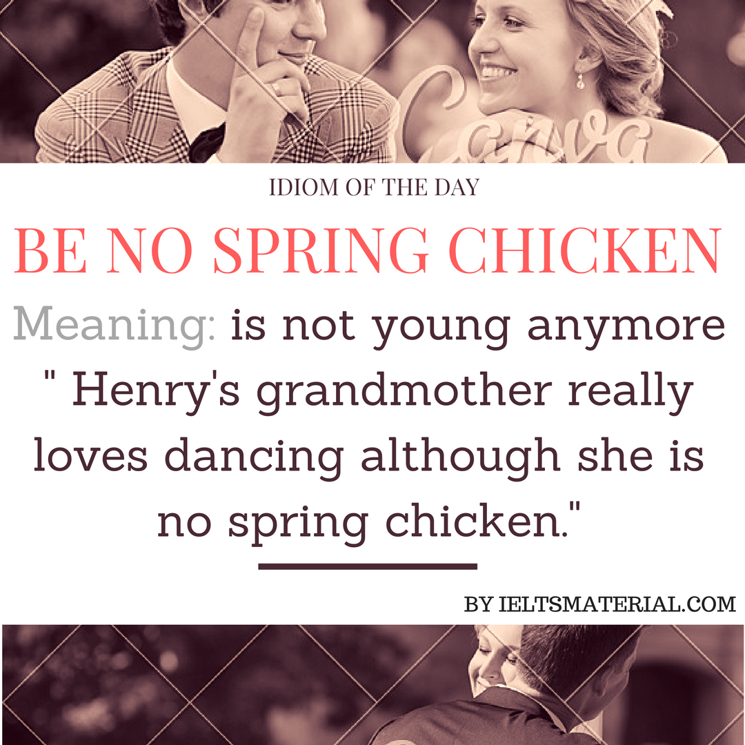 Be No Spring Chicken –  Idiom Of The Day For IELTS