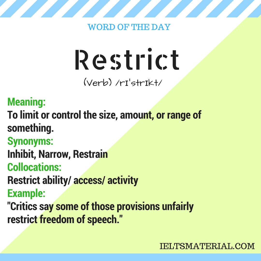 What Kind Of Word Is Restrict