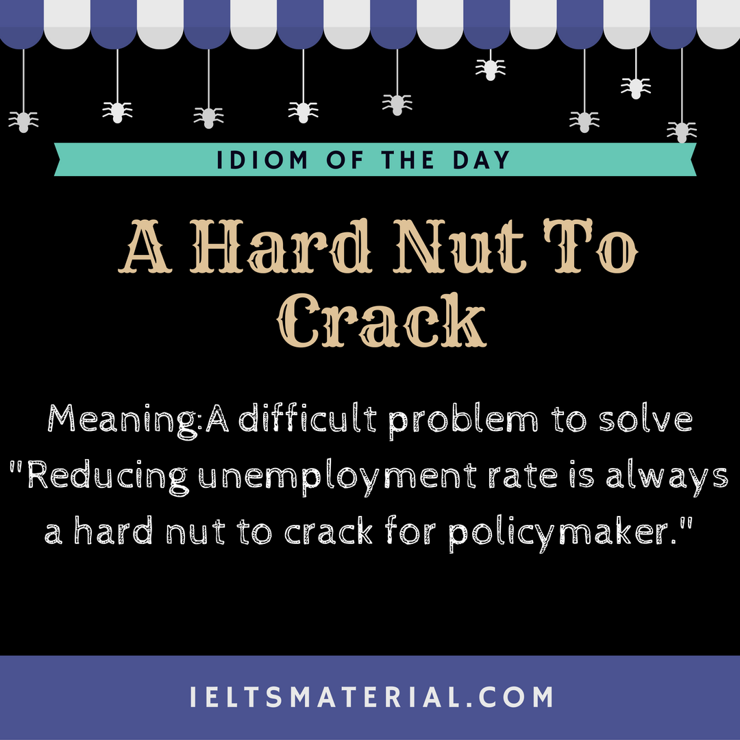 Idiom: Hard Nut to Crack