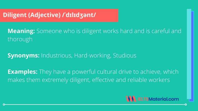 Diligent – Word Of The Day For IELTS