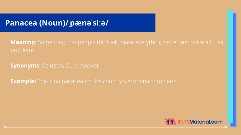 Panacea – Word Of The Day For IELTS