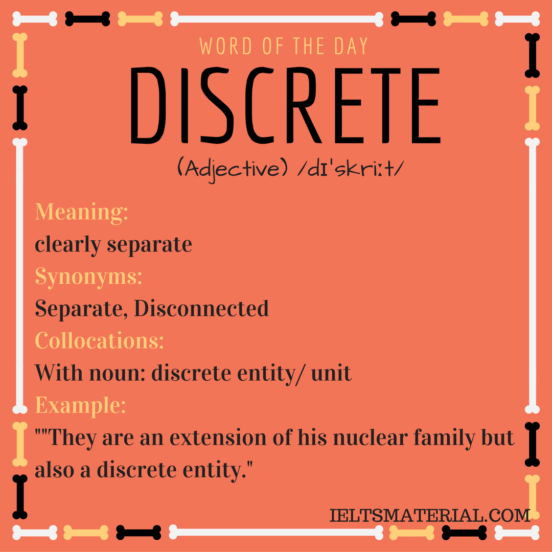 Discrete - Word Of The Day For IELTS