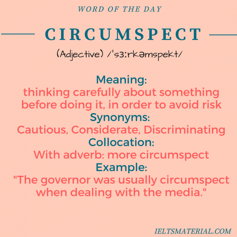 Circumspect - Word Of The Day For IELTS Speaking And Writing