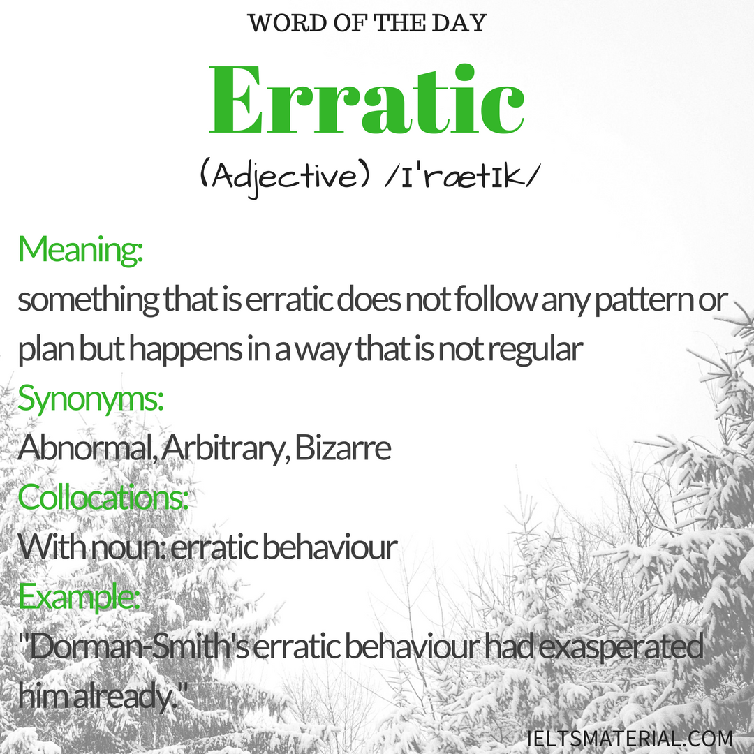 What Is The Meaning Of The Word Erratic