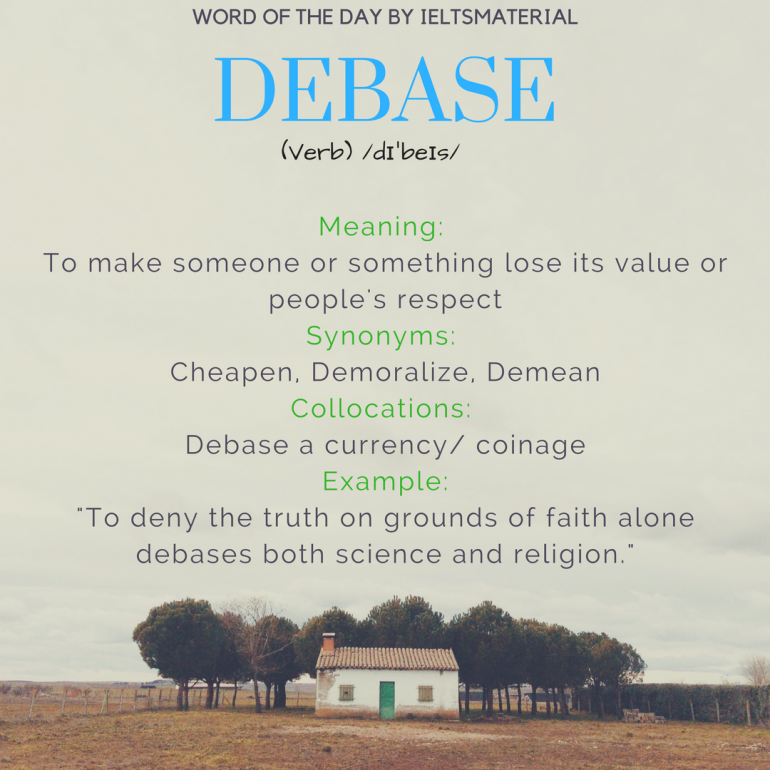 Debase Word Of The Day For IELTS Speaking And Writing