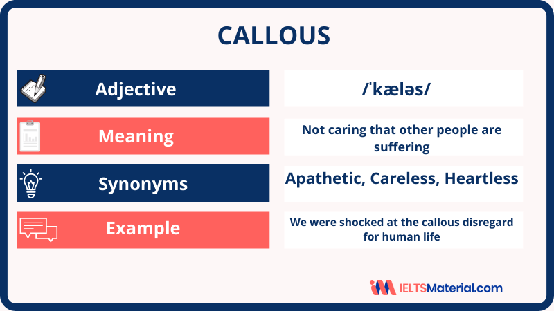 Callous – Word Of The Day For IELTS
