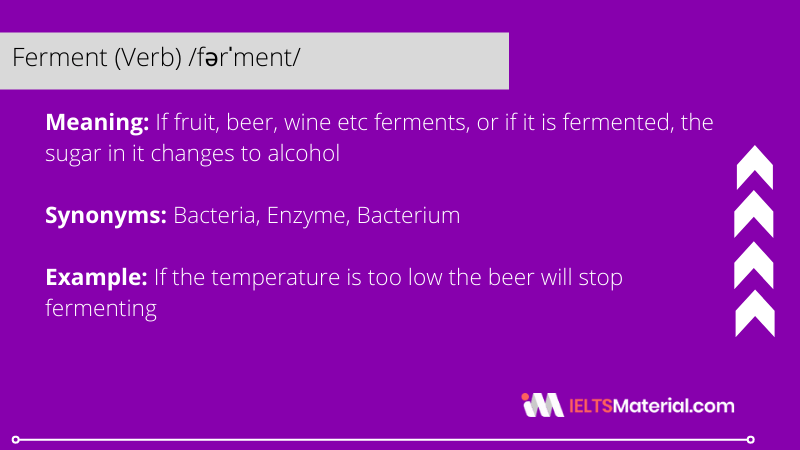 Ferment – Word Of The Day For IELTS