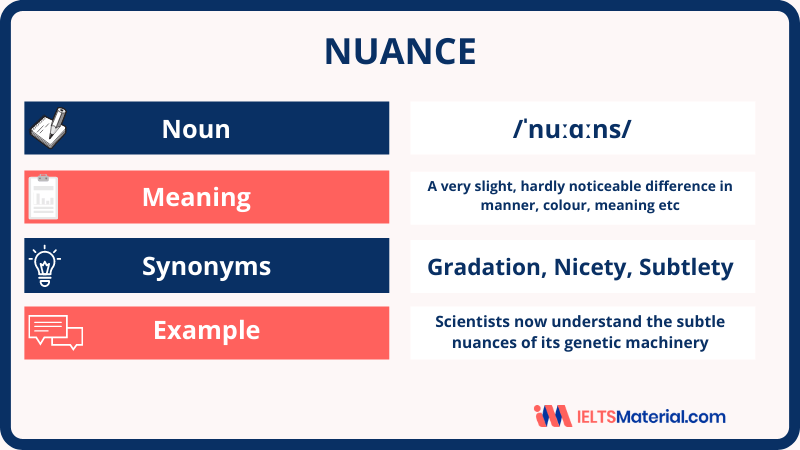 Nuances meaning in english