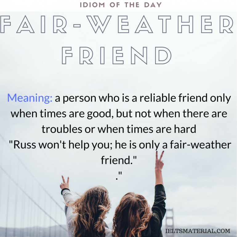 fair weather friend essay