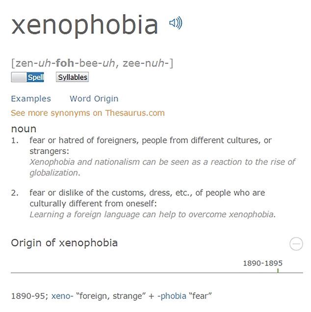 IELTSMaterial.com Word of the Year 2016 - xenophobia