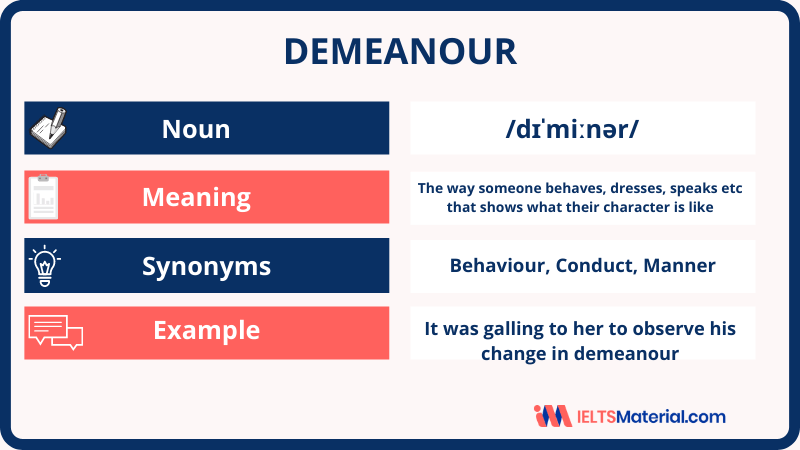 Demeanour – Word Of The Day For IELTS