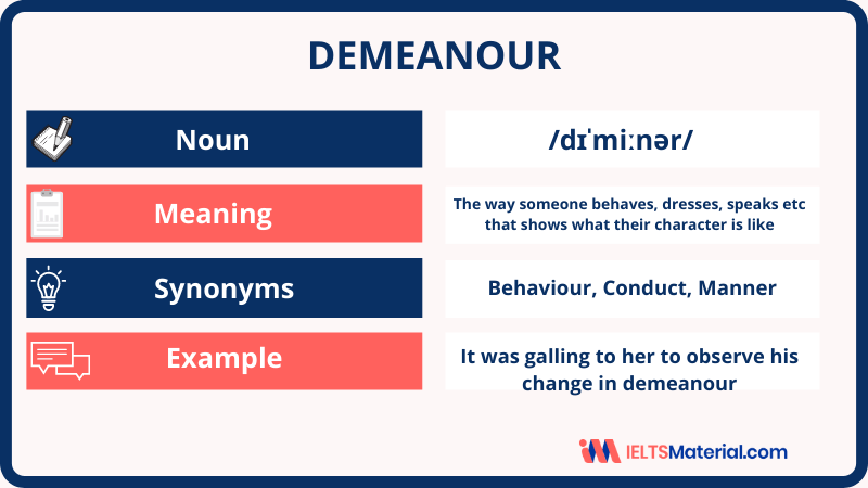 What does demeanor deals mean