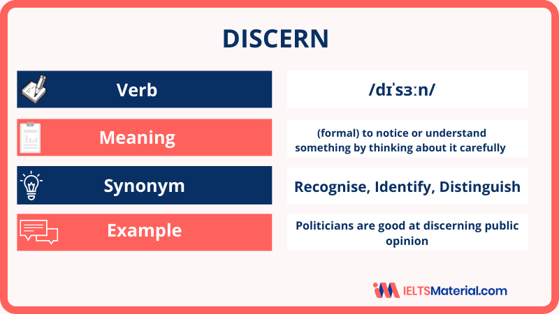Discern – Word Of The Day For IELTS