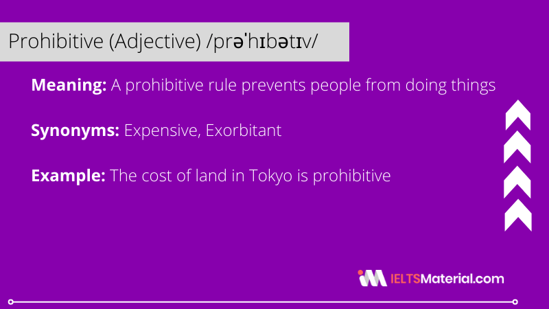 Prohibitive – Word Of The Day For IELTS