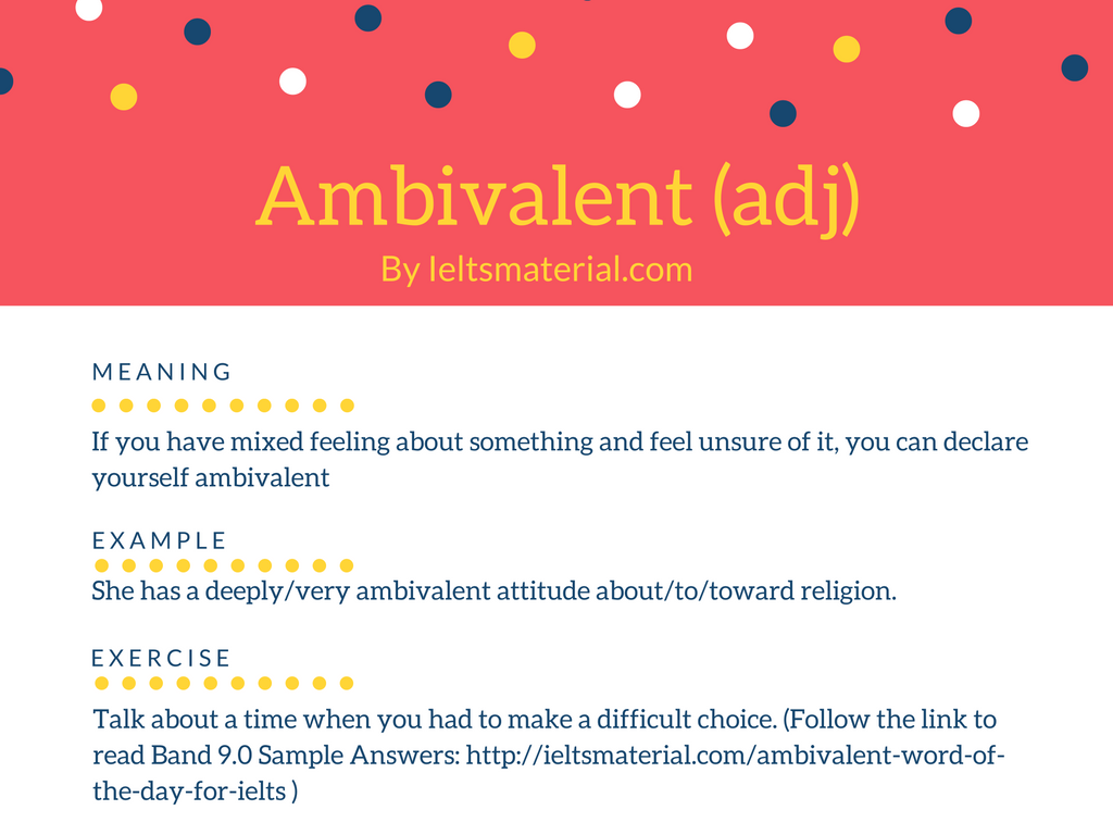 part 2 grammar of & IELTS Writing the  day  Ambivalent for Speaking Word