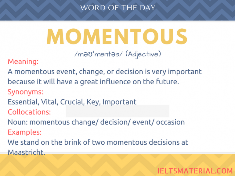 What Is A Different Word For Momentous