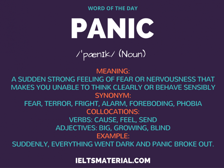 panic-word-of-the-day-for-ielts-speaking-writing