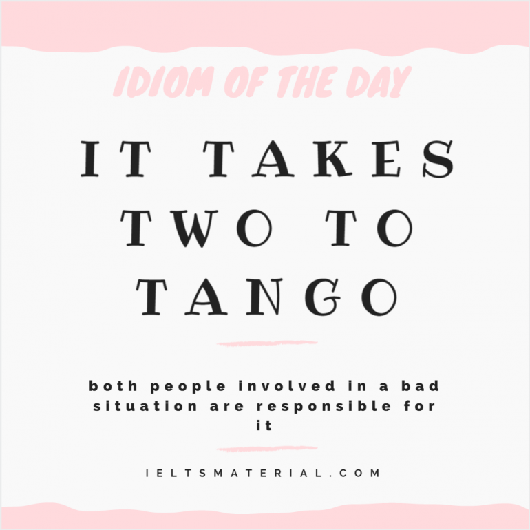 it takes two to tango