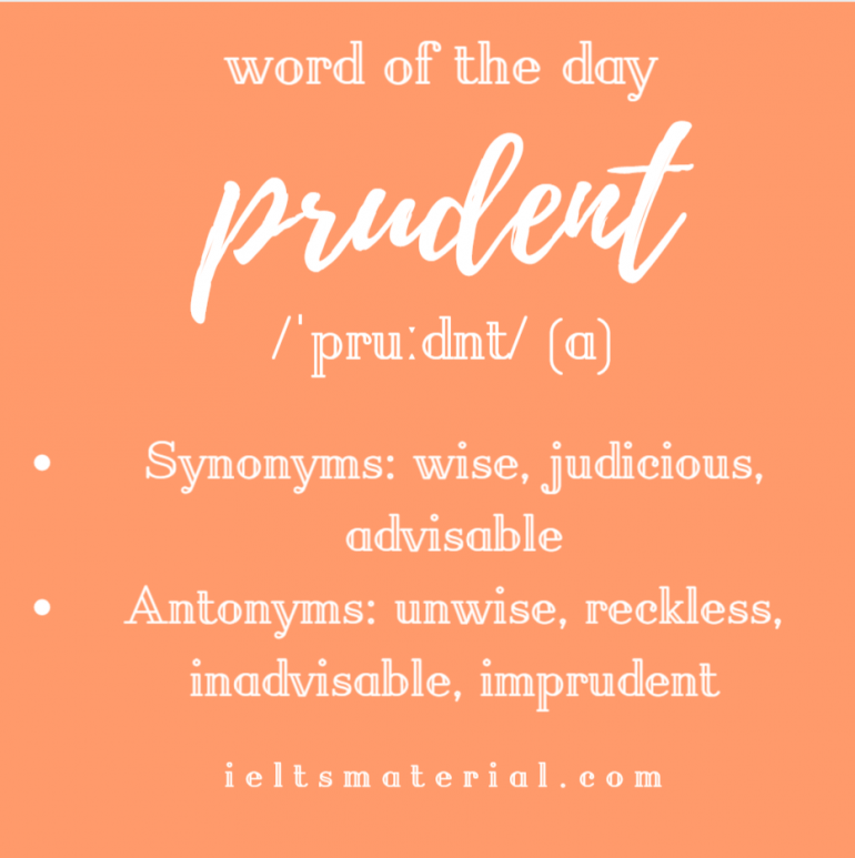 prudent-word-of-the-day-for-ielts-speaking-writing