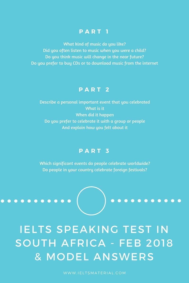 ielts writing questions exam Answers South in Test & Feb 2018 Africa  Speaking  IELTS Model