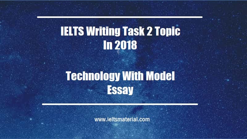 ielts essay about technology