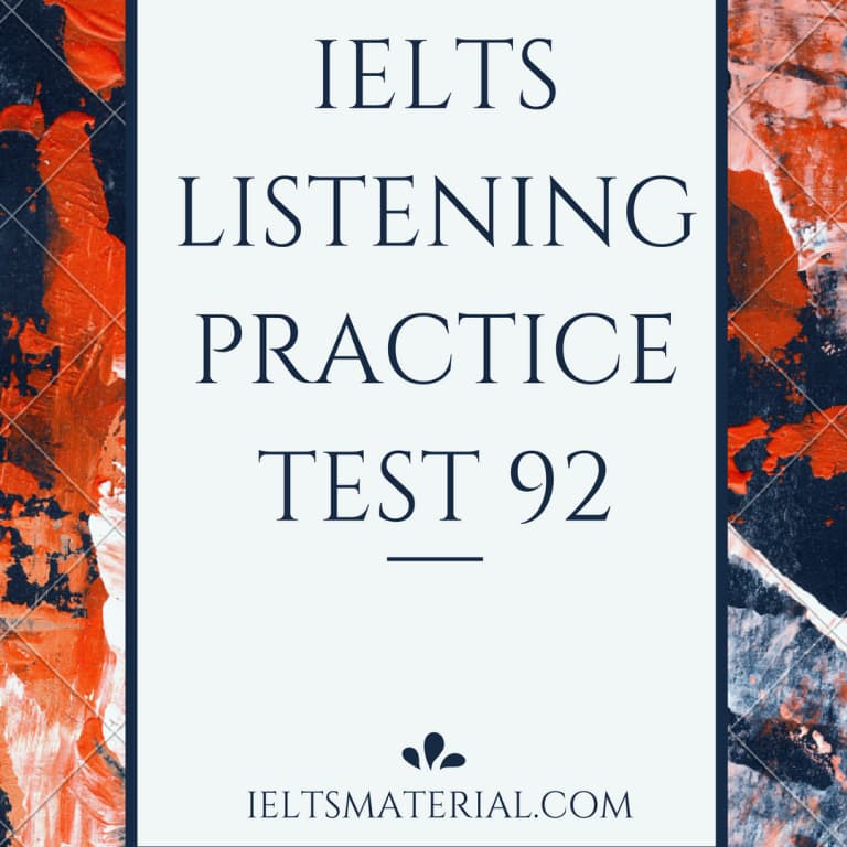 IELTS Listening Practice Test 92 1 IELTS Listening Practice Test 92